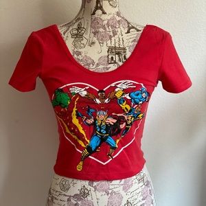 Marvel comics red crop top superheroes